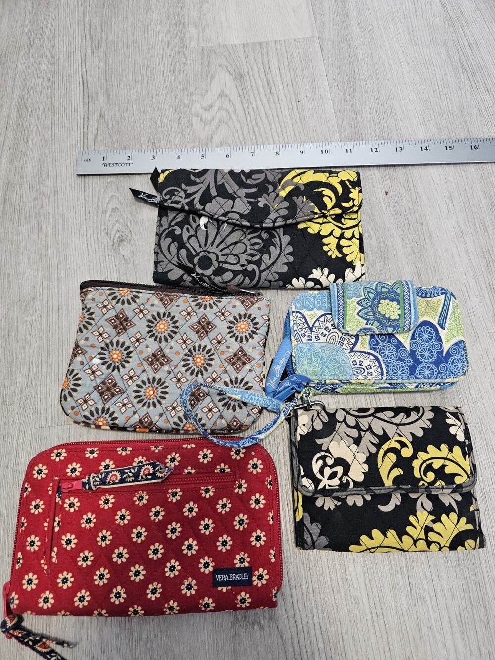 Vera Bradley Quilted Purse & Bag Lot Mixed 5 Pieces